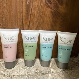Kuer by MGM Resorts Aloe Shampoo Conditioner‎ Lotion Travel Size